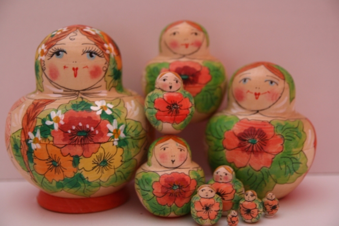 Matroschka "Mohnblumen" 10 Teile (m318)